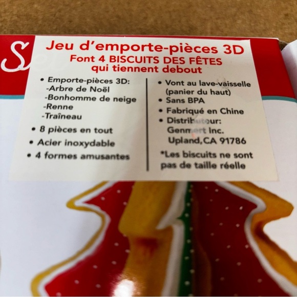 Mulberry 3D Cookie Cutters Stand Up Holiday Shape 8pc Sleigh Snowman Deer Tree - Picture 7 of 10